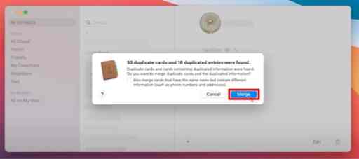 Use o Mac para excluir contatos duplicados no iPhone